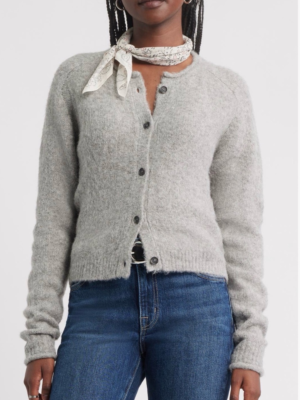 NEW…Treasure & Bond Gray Button-Front Cardigan Sweater